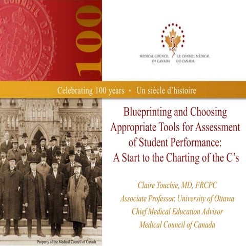 Blueprinting and Choosing Appropriate Tools for Assessment of Student Perform...