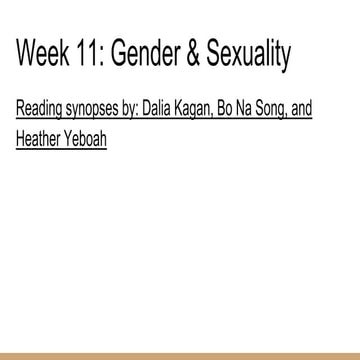 Dalia, bo &amp; heather—gender &amp; sexuality  