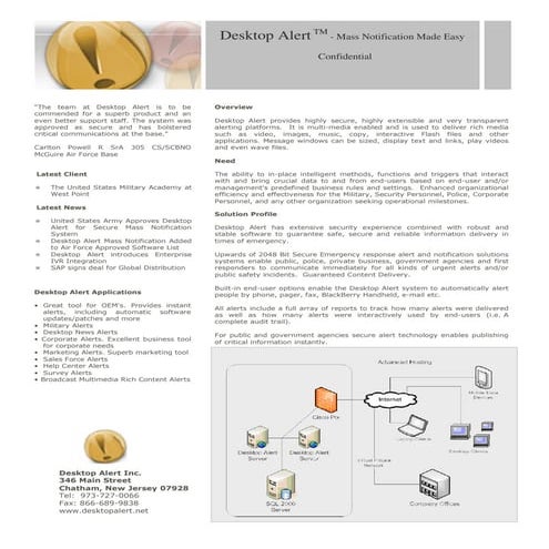 Desktop Alert Lite 4.0 Overview
