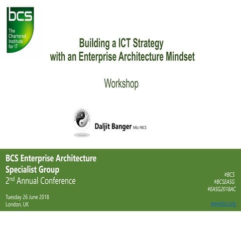 Building a ICT Strategy  with an Enterprise Architecture Mindset