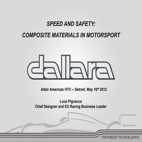 Speed and Safety: Composite Materials in Motorsport - Dallara Automobili