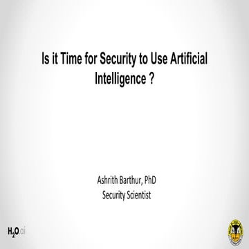 Cybersecurity with AI - Ashrith Barthur