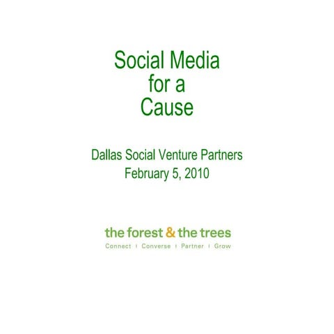 Social Media For A Cause