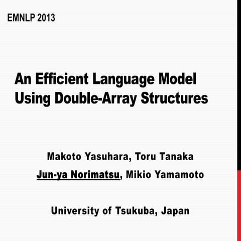 An Efficient Language Model Using Double-Array Structures