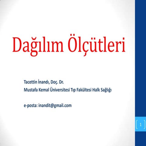Dağılım ölçütleri