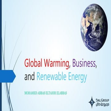 Global Warming, Business, and Renewable Energy