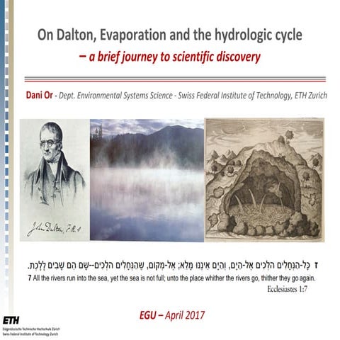 Dalton Prize Lecture 2017 by Dani Or