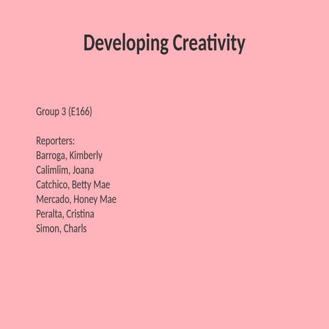 The Creative Process.pptx..................................... | PPTX