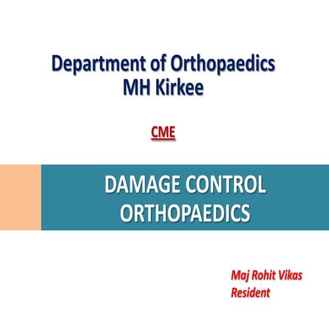 Damage control orthopaedics