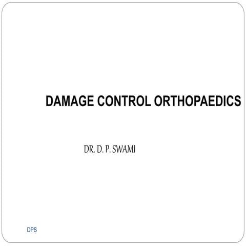 Damage control orthopaedics (dco)