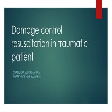 Damage control surgery | PPT