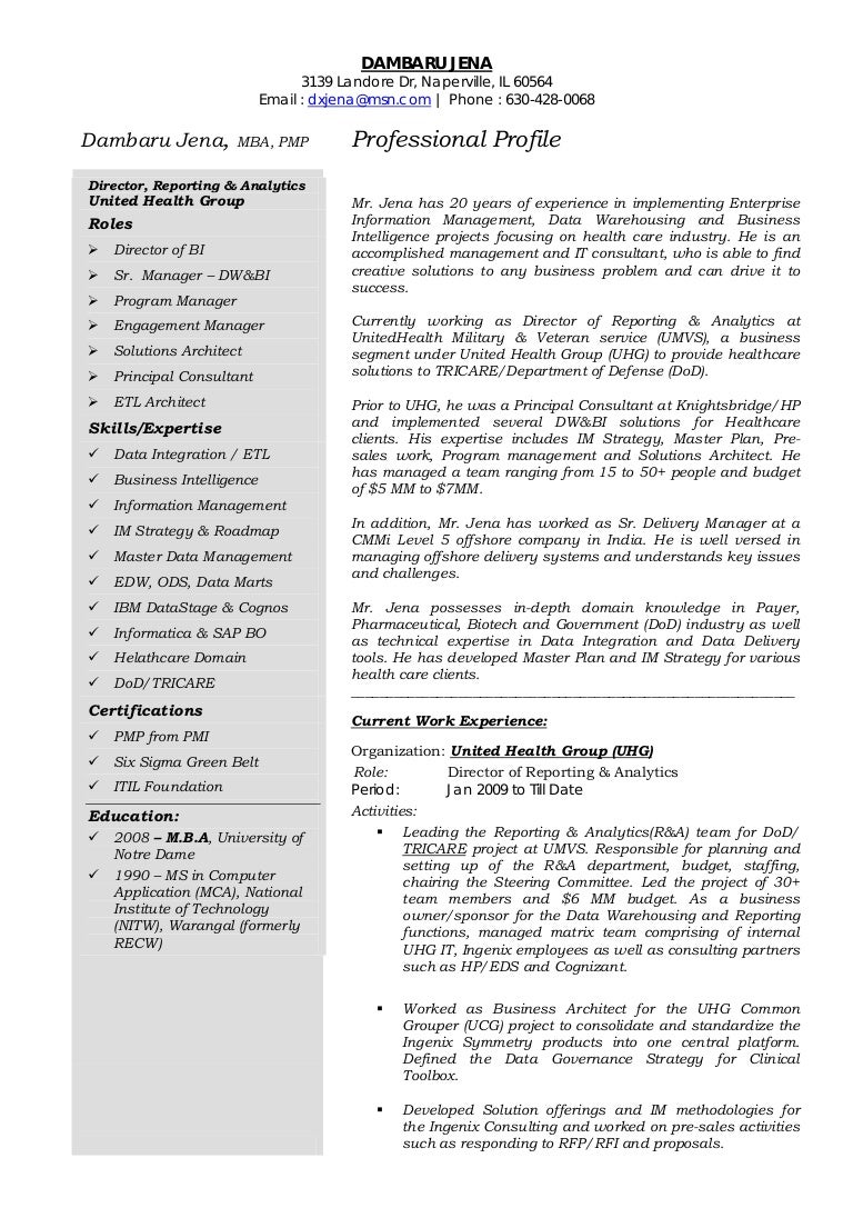 Dambaru Jena Resume 2010