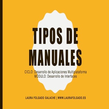 Tipos de manuales