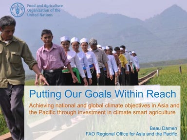 Achieving national and global climate objectives in Asia and the Pacific thro...
