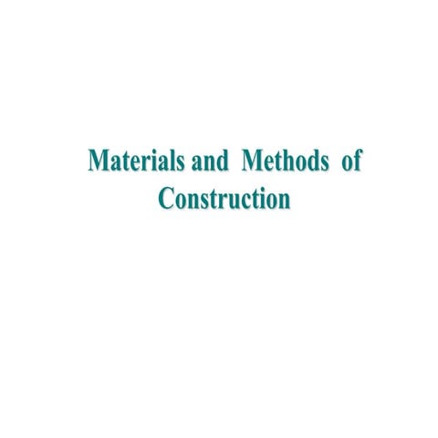Damian Trevor - Materials and Methods  of Construction