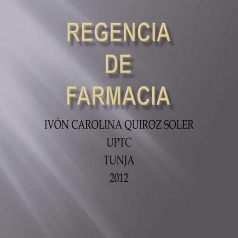 REGENCIA DE FARMACIA