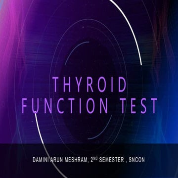 Thyroid function test | PPTX