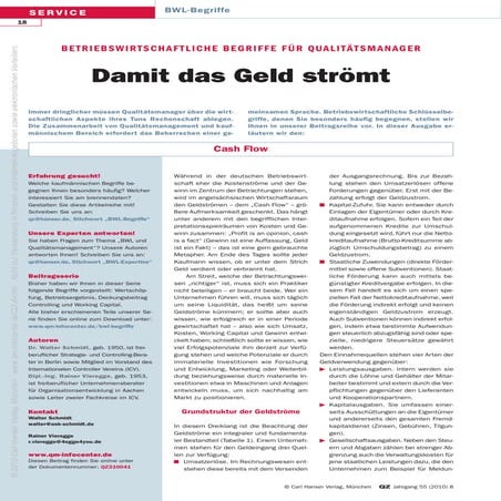 Damit das geld strömt