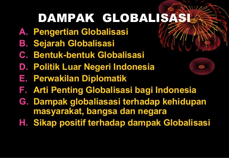 Dampak Globalisasi