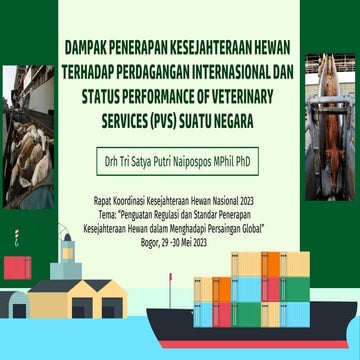 Dampak Penerapan Kesejahteraan Hewan Terhadap Perdagangan Internasional ...