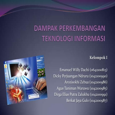 Dampak perkembangan teknologi informasi