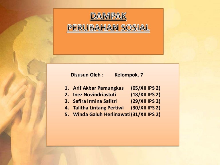 Dampak Perubahan Sosial