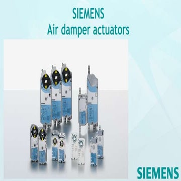 Air Damper Actuators siemens