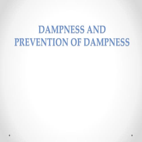 Damp proof course | PPTX