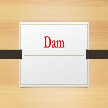 Dam types