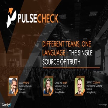  Different Teams, One Language: The Single Source of Truth