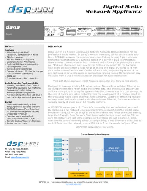 Dana Server Datasheet