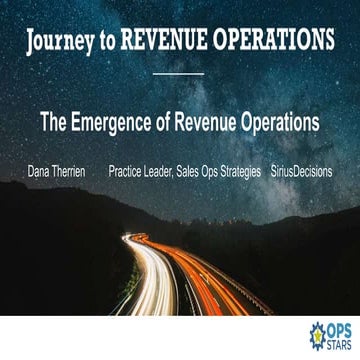 OpsStars NY Keynote | Emergence of Revenue Operations