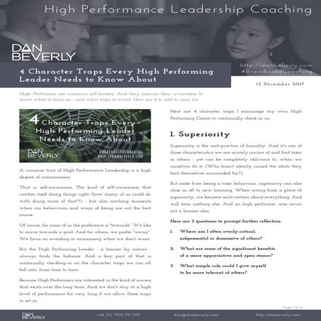 4 Character Traps Every High Performing Leader Needs to Know About