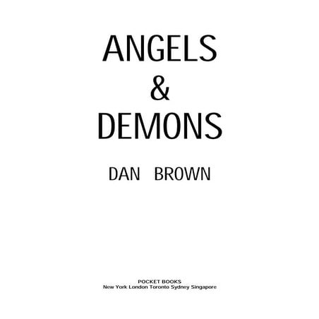 Dan brown angelsanddemons