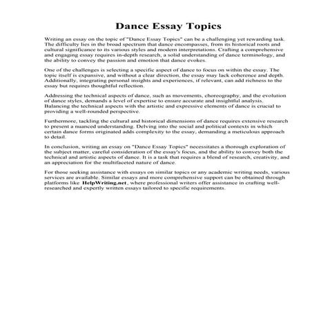 Dance Essay Topics.pdf