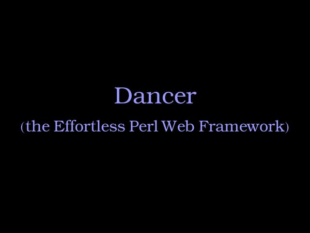 Perl Dancer for Python programmers