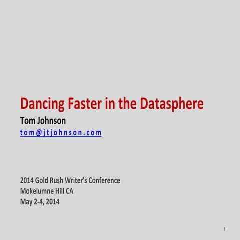 Dancing faster in the datasphere
