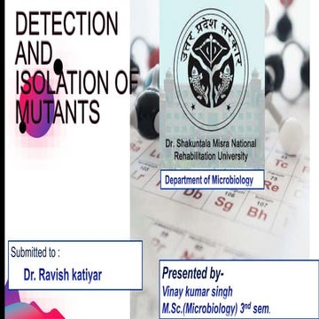 DETECTION AND ISOLATION