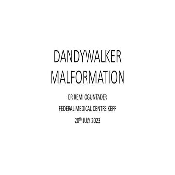 DANDYWALKER MALFORMATION 