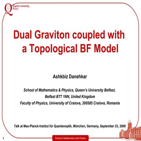 Dual Graviton coupled with a Topological BF Model