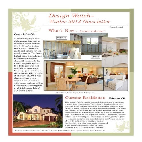 Design Watch Newsletter 2013