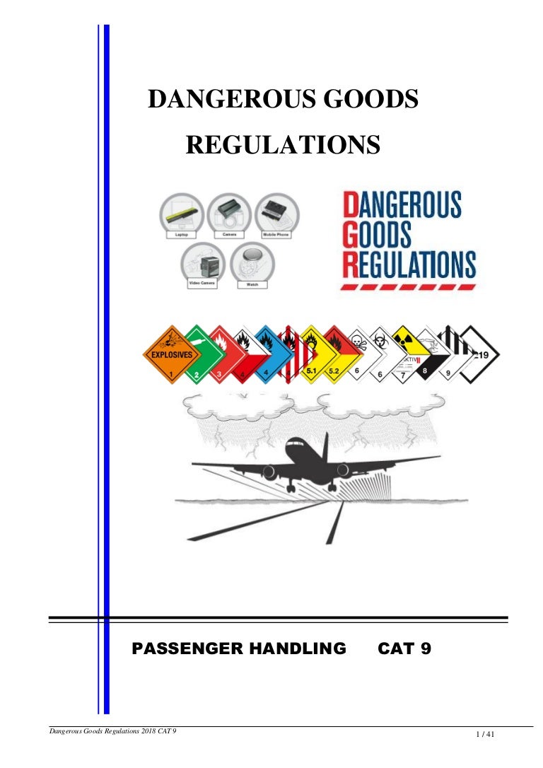 Dangerous Goods Emergency Response Chart