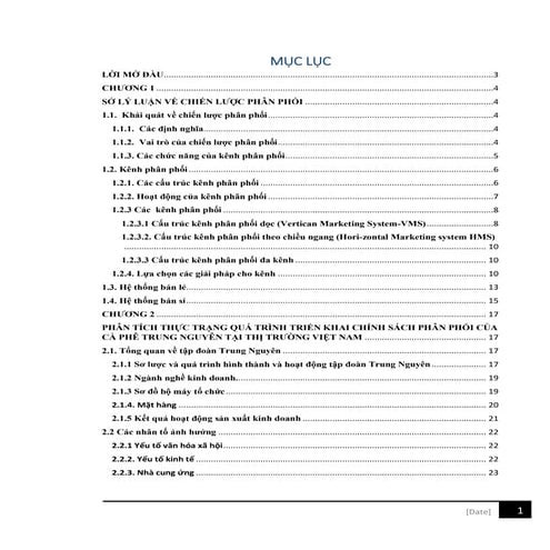 Đề tài: Quá trình triển khai chính sách kênh phân phối tập đoàn Trung Nguyên,...