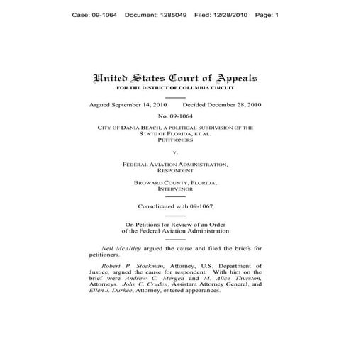 FLL Airport Expansion Opinion