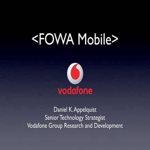 Daniel Appelquist @ FOWA Feb 07