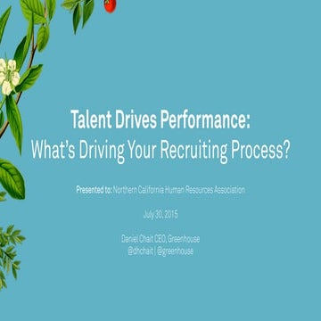 High Performance Recruiting @ NCHRA July 2015 presentation