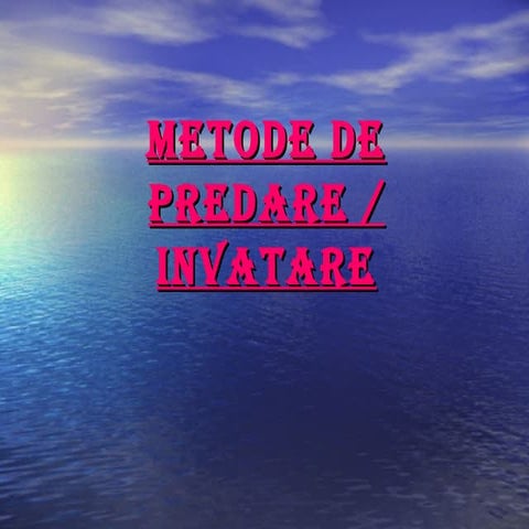 Daniela M Metode De Predare