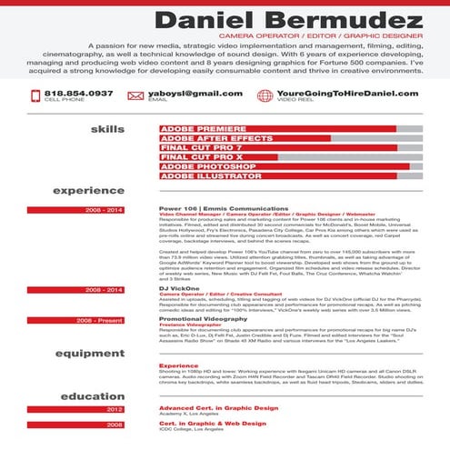 Daniel H_Resume - August, 2016 | PDF