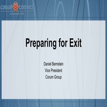 Preparing for Exit | Daniel Bernstein