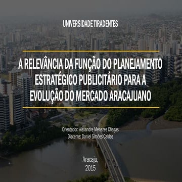 DEFESA TCC - A EVOLUÇÃO DO PLANEJAMENTO ESTRATÉGICO EM ARACAJU